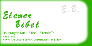 elemer bibel business card